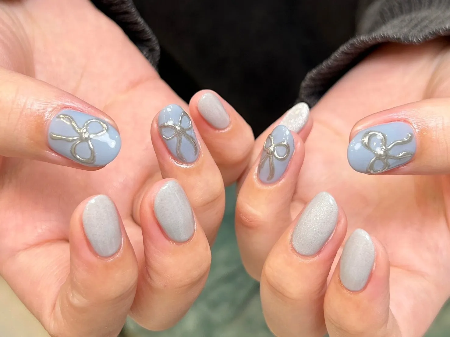 リボンネイルの実際の写真