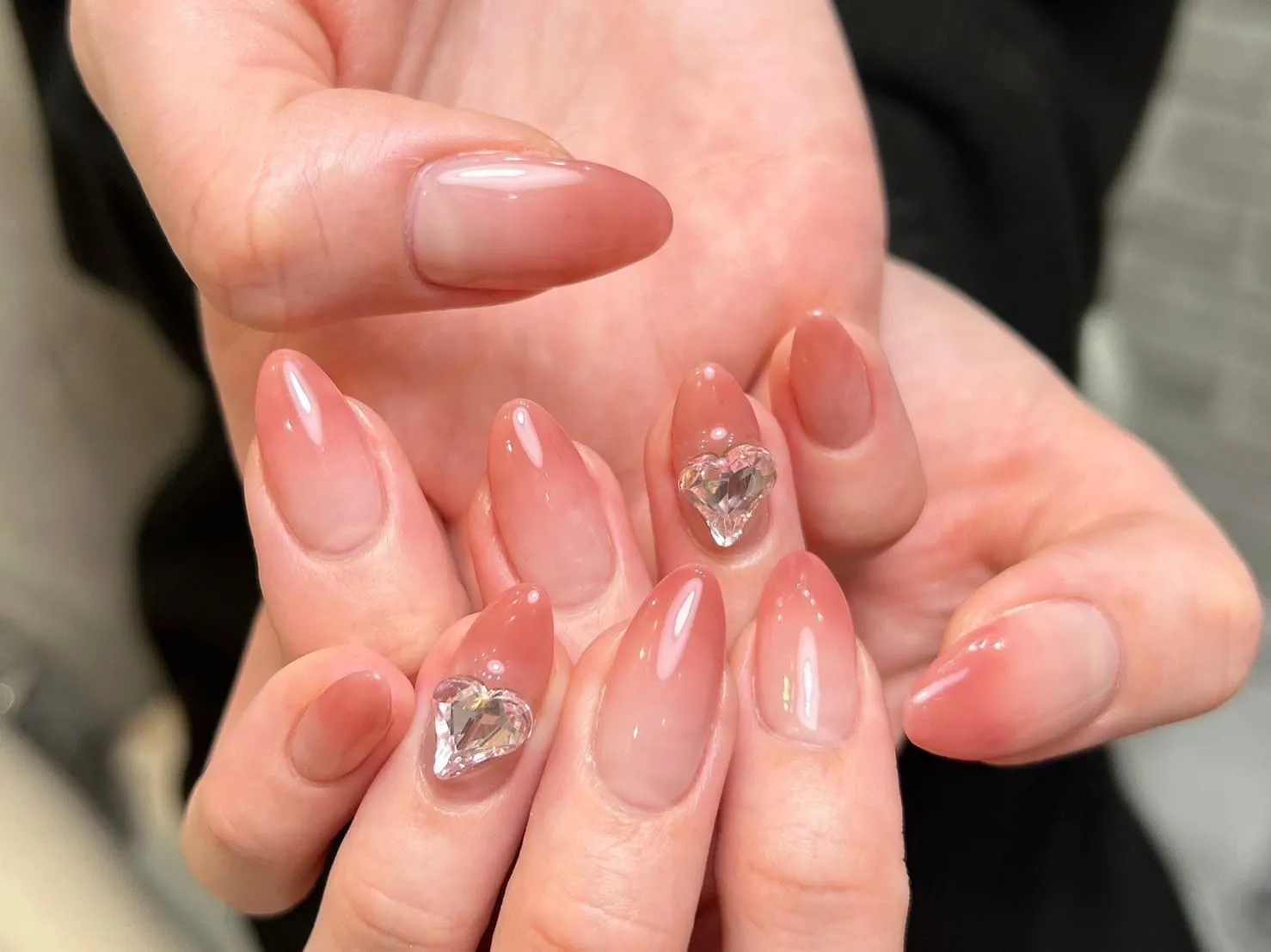 グラデーションネイルの実際の写真